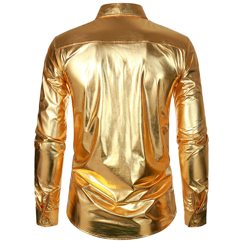 Herren Glamouröses Metallic-Oberhemd Aliams
