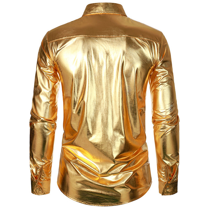 Herren Glamouröses Metallic-Oberhemd Aliams
