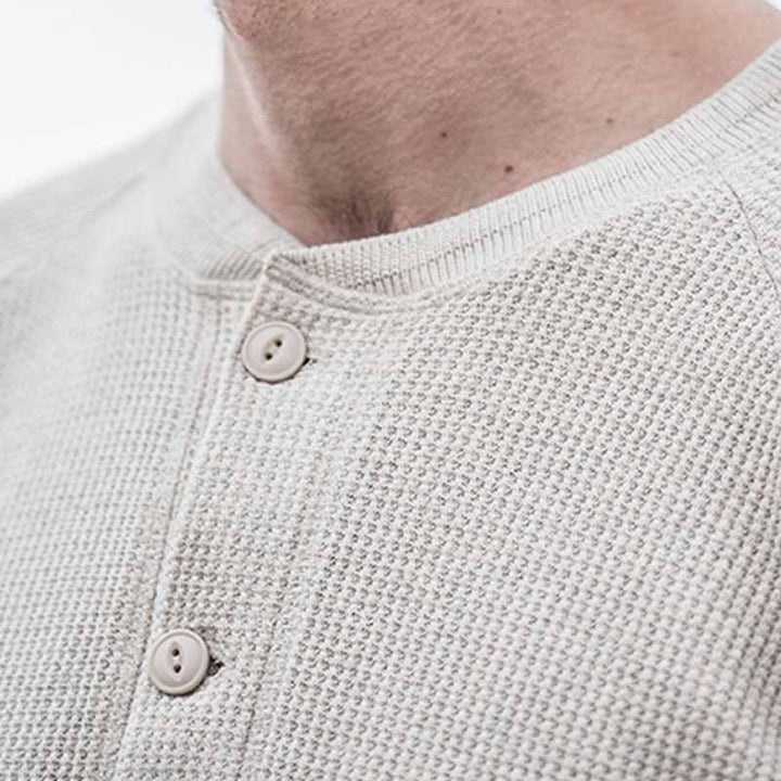 Herren hochwertiger Rippstrick Pullover mit Knopfleiste Aliams