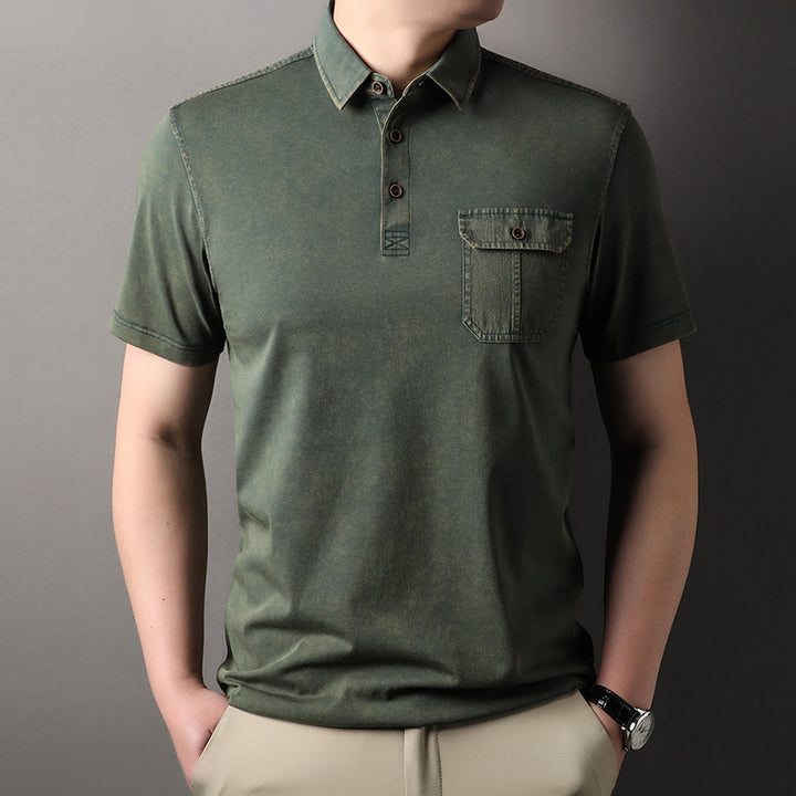 Herren Poloshirt mit praktischer Brusttasche und hochwertigem Baumwollmix Aliams