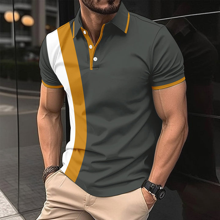 Herren Sportliches Poloshirt mit modernem Schnitt und Kontrastdetails Aliams