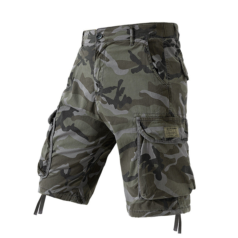 Herren Cargoshorts im lässigen Camouflage-Design mit multifunktionalen Taschen Aliams