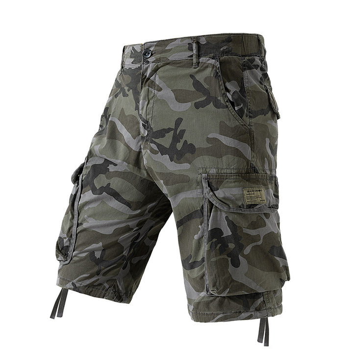 Herren Cargoshorts im lässigen Camouflage-Design mit multifunktionalen Taschen Aliams