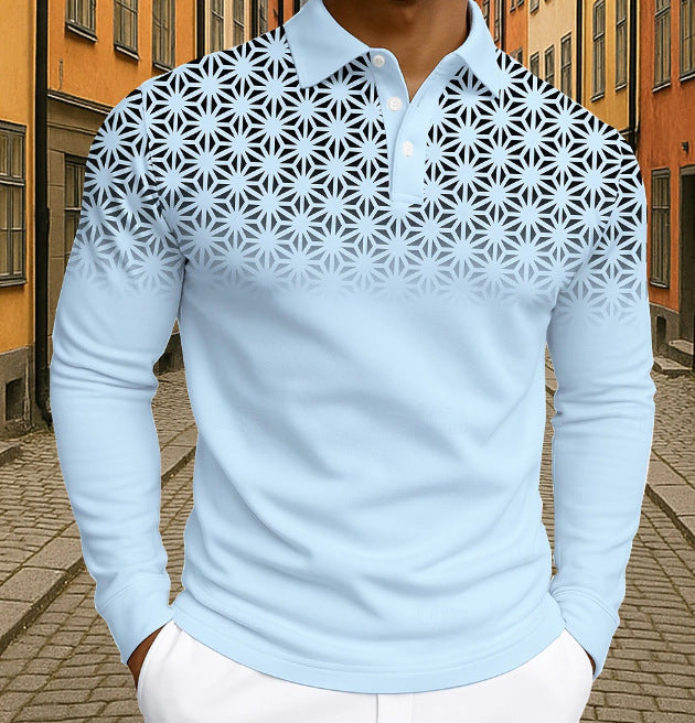 Herren Poloshirt mit trendigem, graphischen Mustermix Aliams