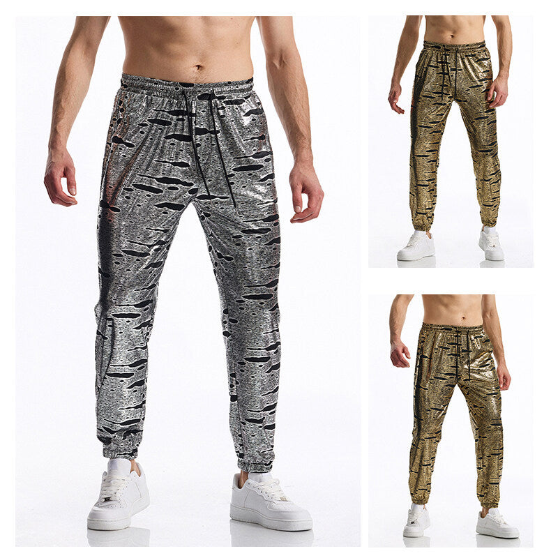 Herren Sportliche Jogginghose mit glänzendem Finish Aliams