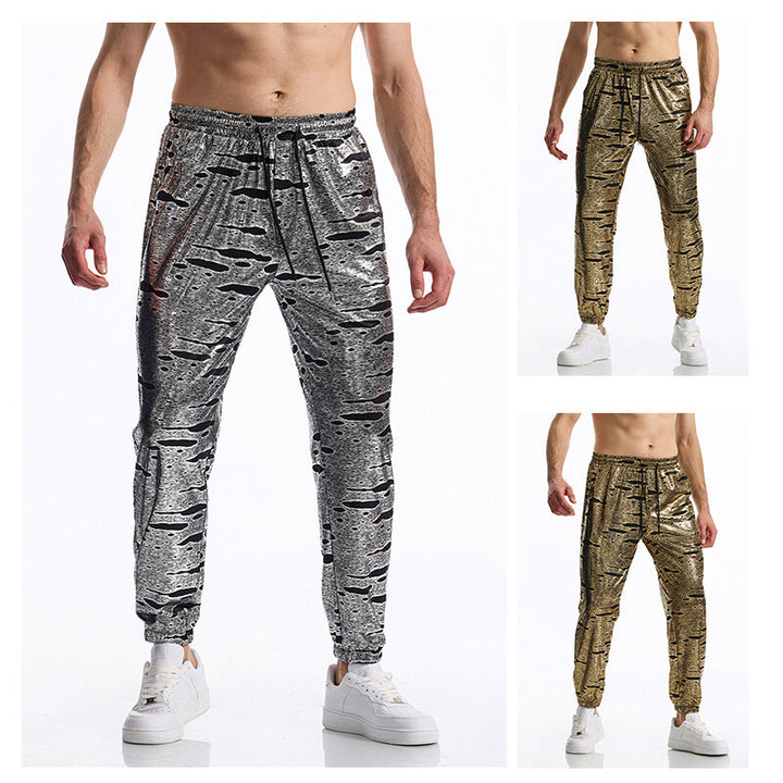 Herren Sportliche Jogginghose mit glänzendem Finish Aliams