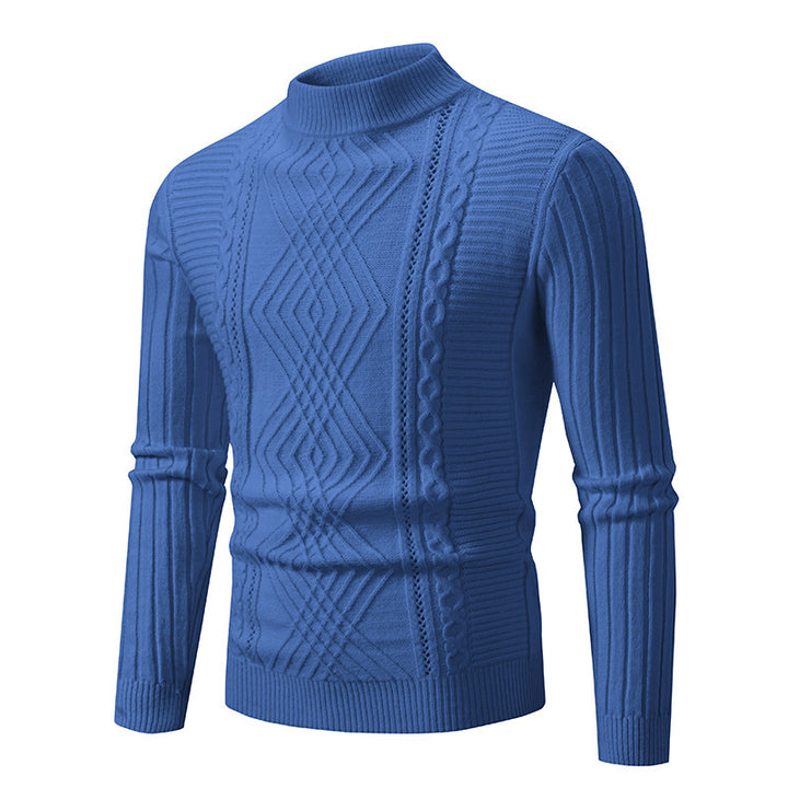 Herren Rollkragenpullover mit strukturiertem Rippdesign und modernem Look Aliams