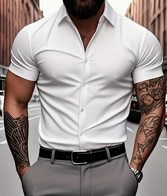 Herren Kurzarm Hemd Aliams