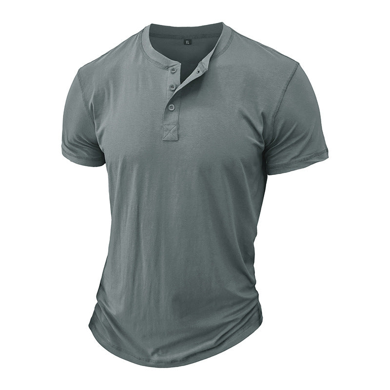 Herren Henley-T-Shirt mit Knopfleiste und modernem Schnitt Aliams