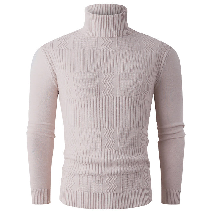 Herren eleganter Rollkragenpullover mit strukturiertem Design Aliams
