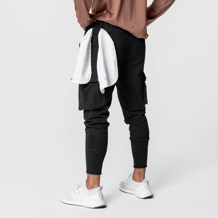 Herren bequeme Cargo-Jogginghose mit seitlichen Reißverschlusstaschen Aliams
