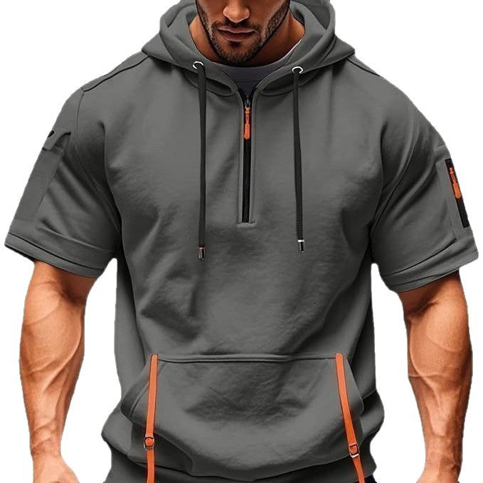 Herren Freizeit Hoodie mit modernen Reißverschlusstaschen Aliams