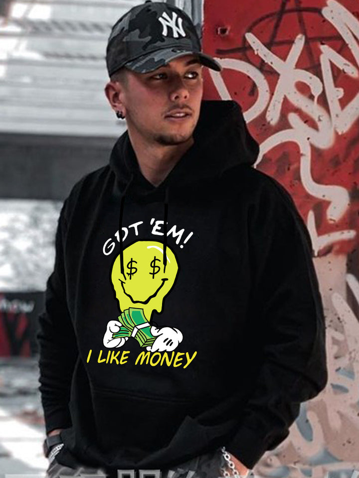 Herren Kapuzenpullover mit kreativem Grafikdesign Aliams