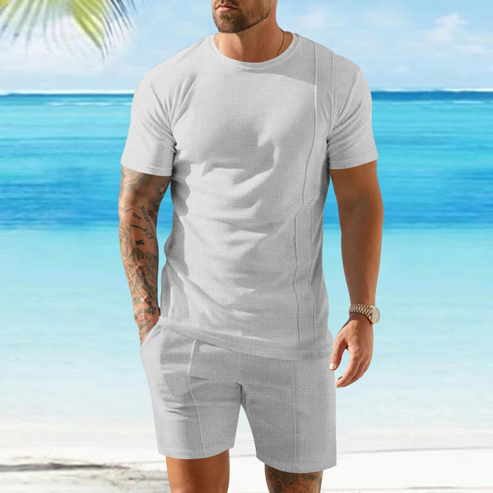 Herren Sportliches Kurzarm-Oberteil und Shorts-Set Aliams