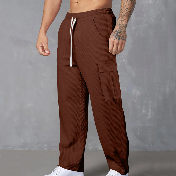 Herren Cargohose mit elastischem Bund und praktischen Taschen Aliams