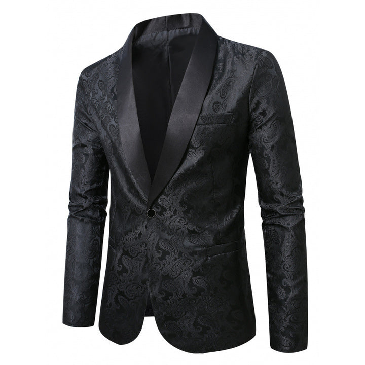 Herren eleganter Smoking-Blazer mit paisley Muster Aliams