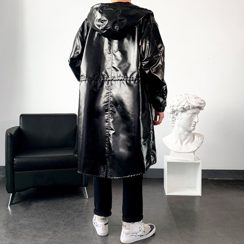 Herren reflektierende Regenjacke mit verstellbarem Kapuzenbereich und praktischen Taschen Aliams