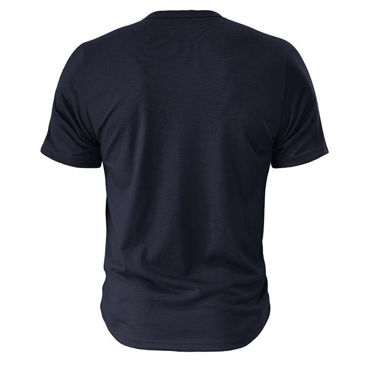Herren Kurzarm Henley-Shirt mit strukturierter Knopfleiste und modernem Design Aliams