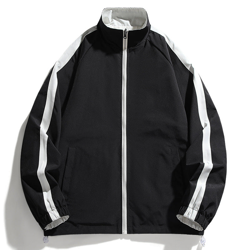Herren Sportliche Übergangsjacke mit hohem Kragen und seitlichen Reißverschlusstaschen Aliams