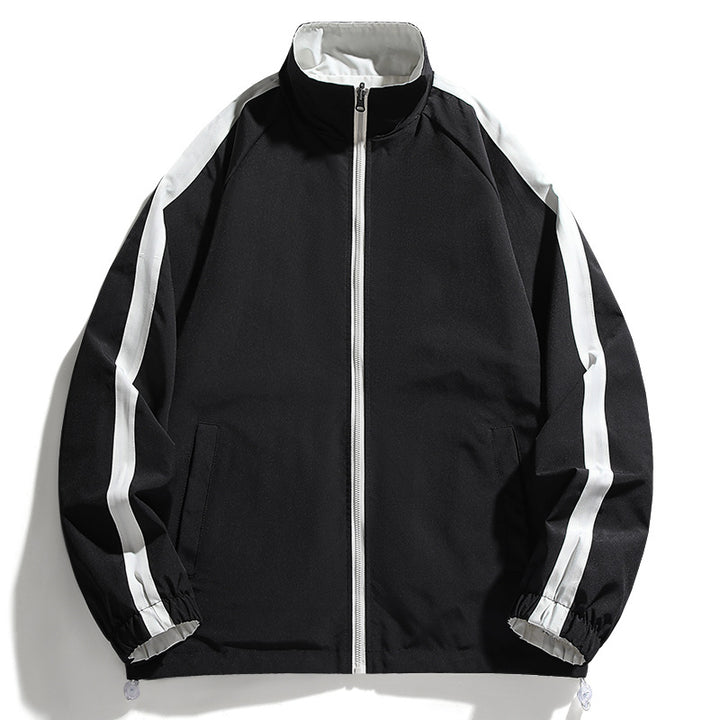 Herren Sportliche Übergangsjacke mit hohem Kragen und seitlichen Reißverschlusstaschen Aliams