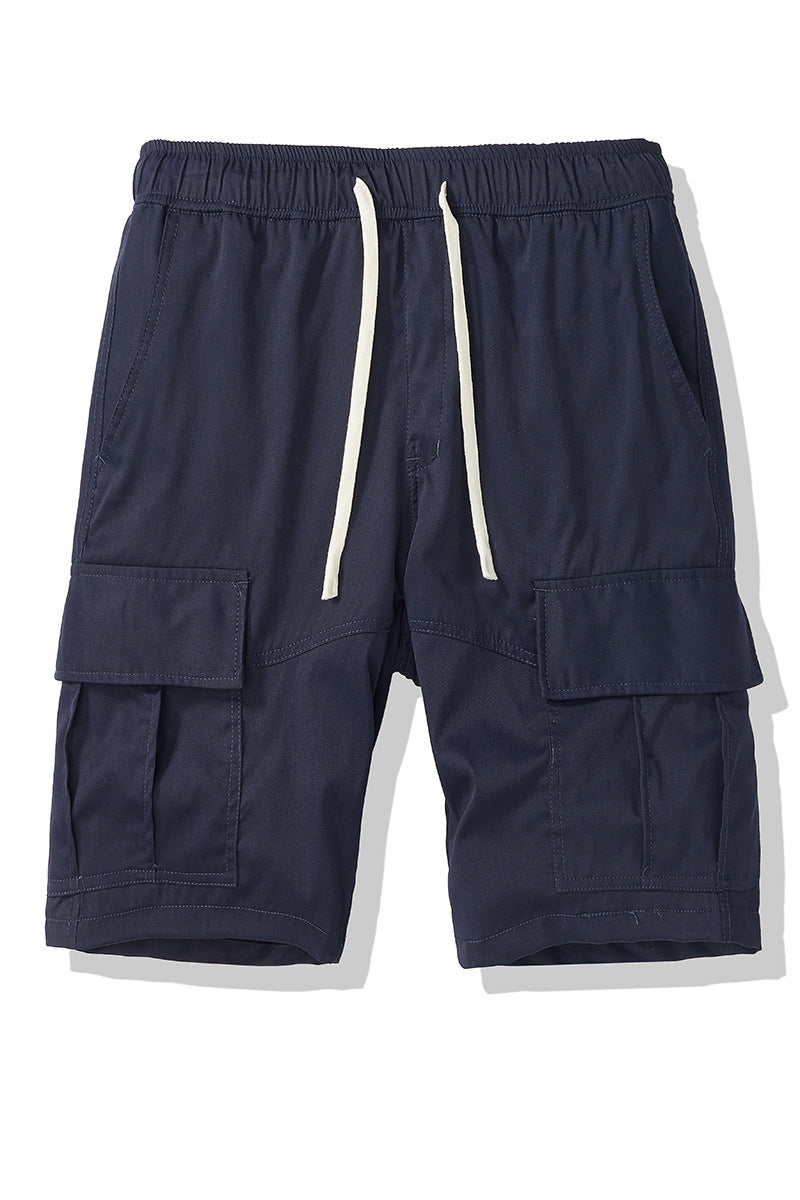 Herren Cargo-Shorts mit elastischem Bund und mehreren Seitentaschen Aliams