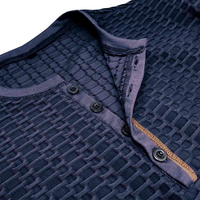 Herren Strukturierter Langarmshirt Aliams