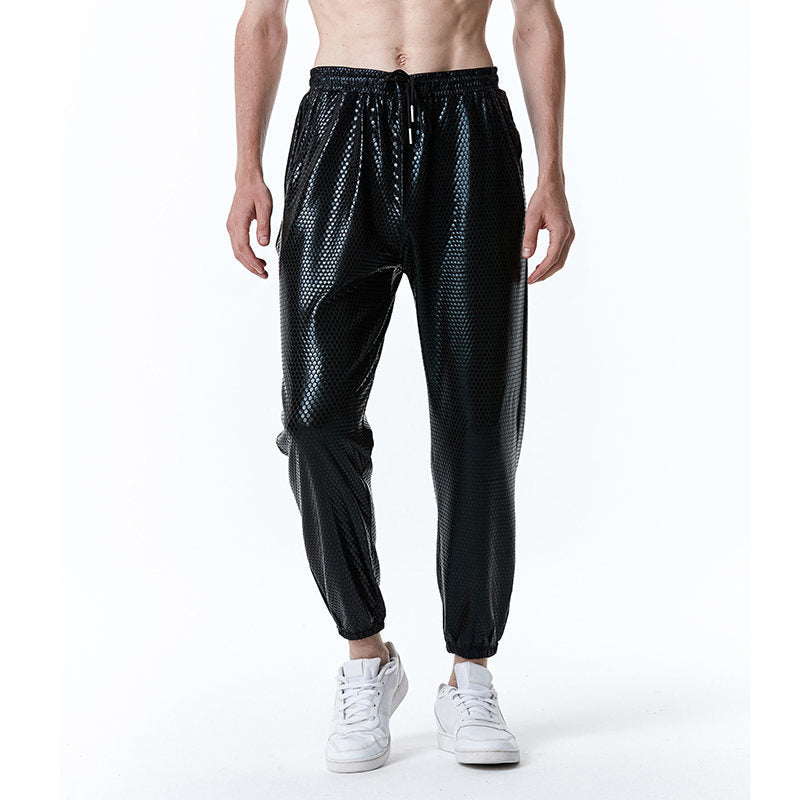 Herren futuristische Mesh-Hose im angesagten Metallic-Look Aliams