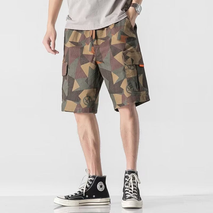 Herren Cargo-Shorts mit multifunktionalen Taschen und moderner Camouflage-Optik Aliams