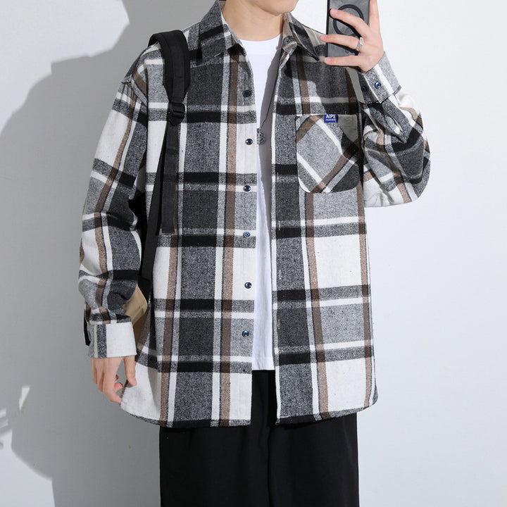 Herren Karierte Flanelljacke Aliams