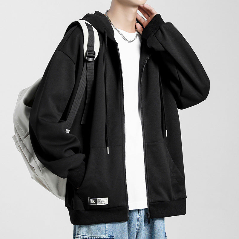 Herren bequeme Zip-Hoodiejacke mit oversized Schnitt Aliams