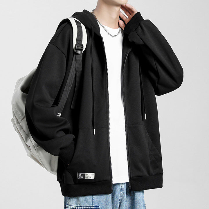 Herren bequeme Zip-Hoodiejacke mit oversized Schnitt Aliams