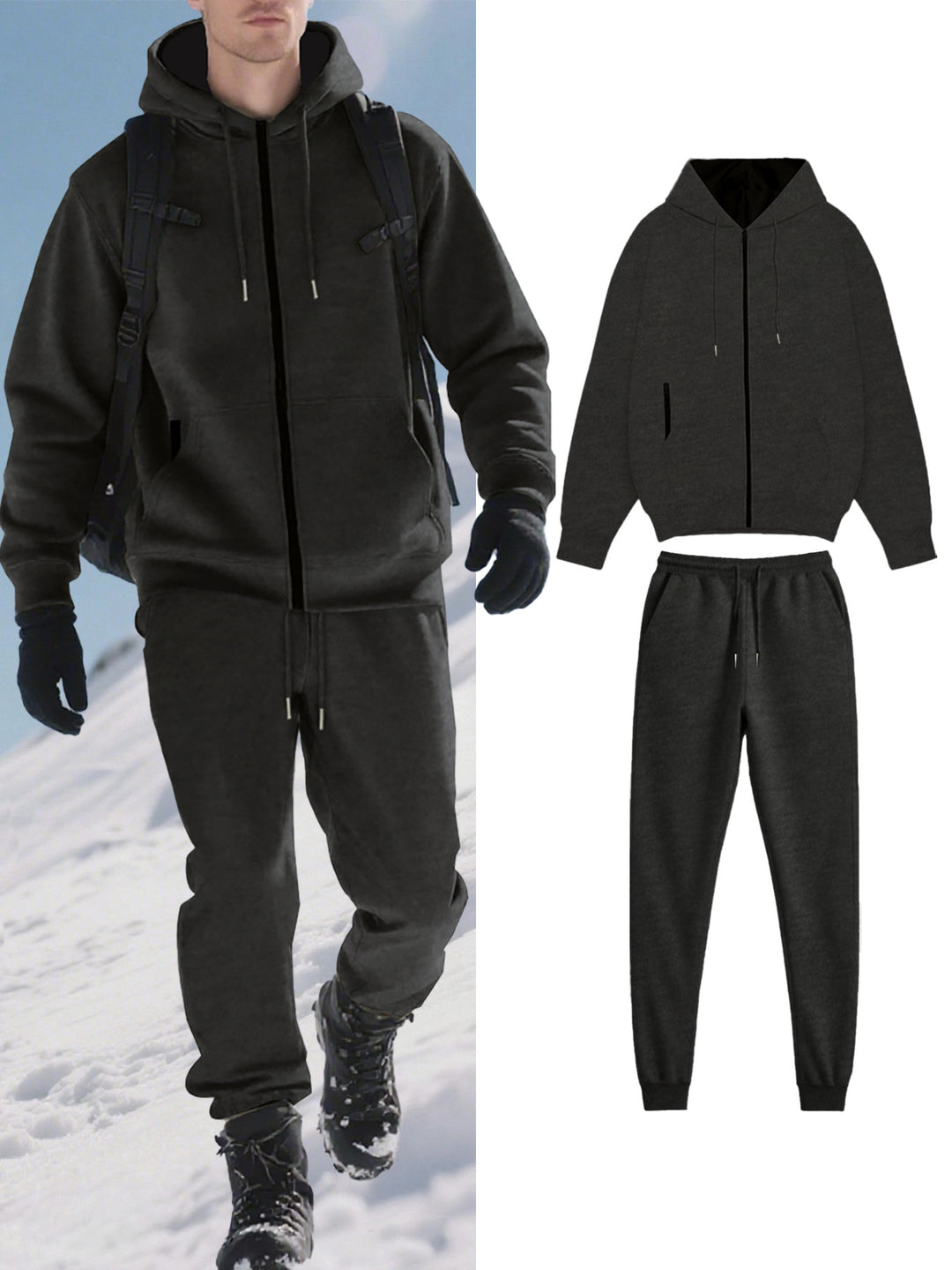 Herren sportliches Freizeitanzug mit modernem Design und praktischen Taschen Aliams