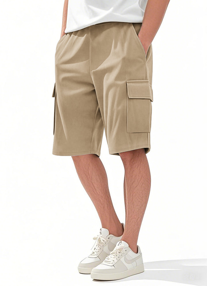Herren Cargo-Shorts im modernen Streifen-Design mit praktischen Taschen Aliams