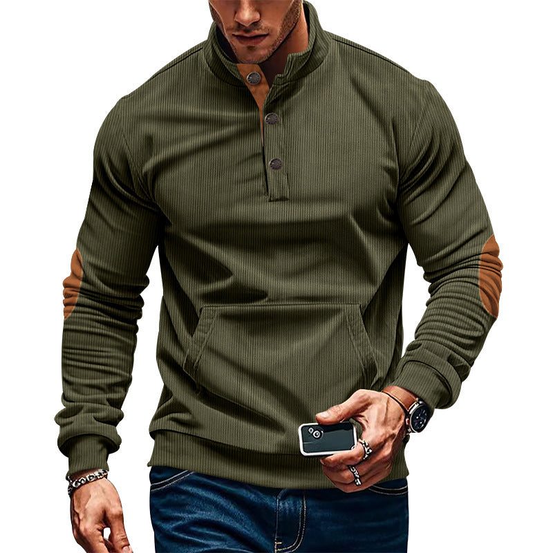 Herren Sportlicher Pullover mit praktischem Knopfverschluss und komfortablem Schnitt Aliams