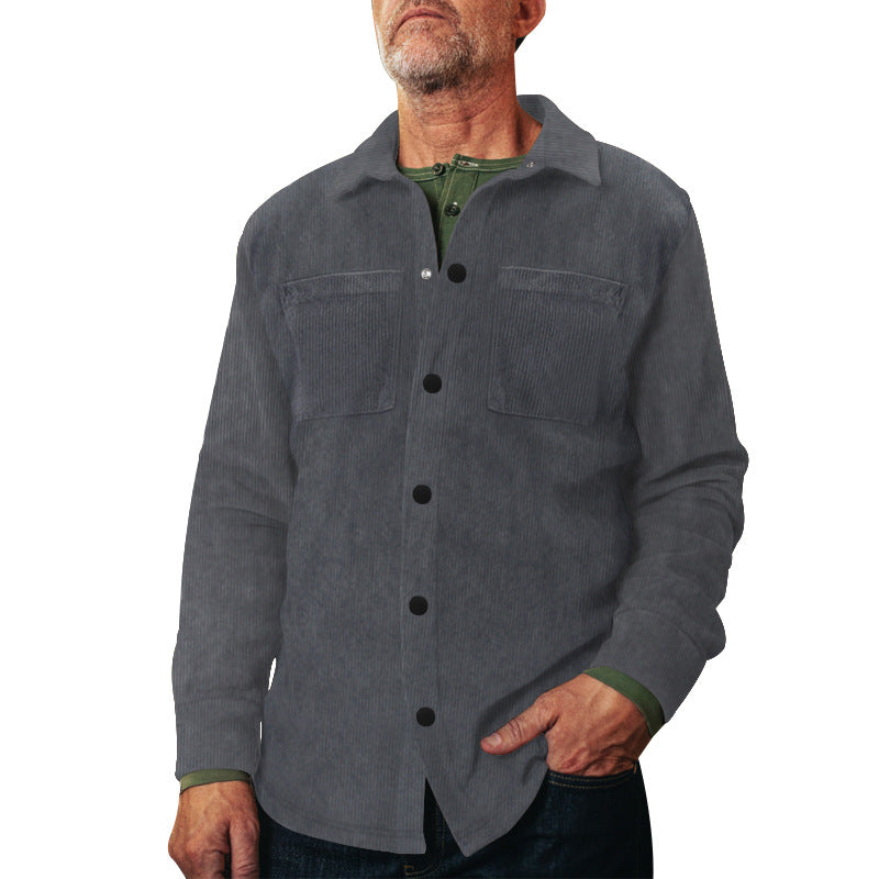 Herren Cord-Jacke mit praktischen Brusttaschen und modernem Schnitt Aliams
