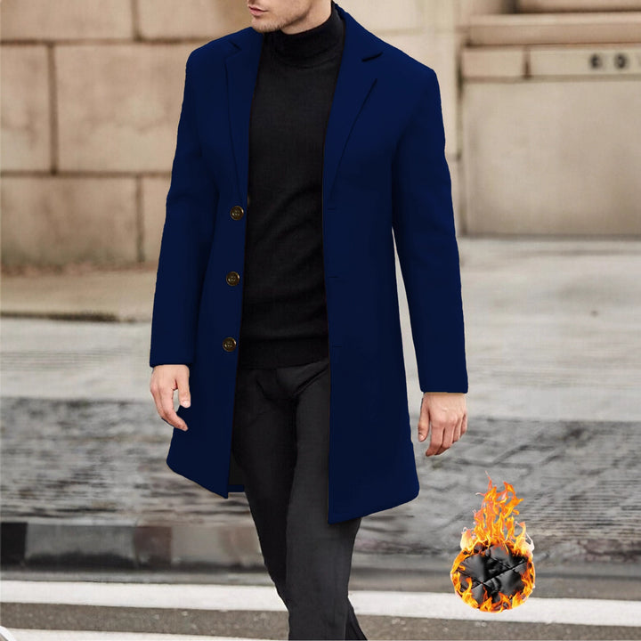 Herren klassischer und stilvoller Wollmantel Aliams