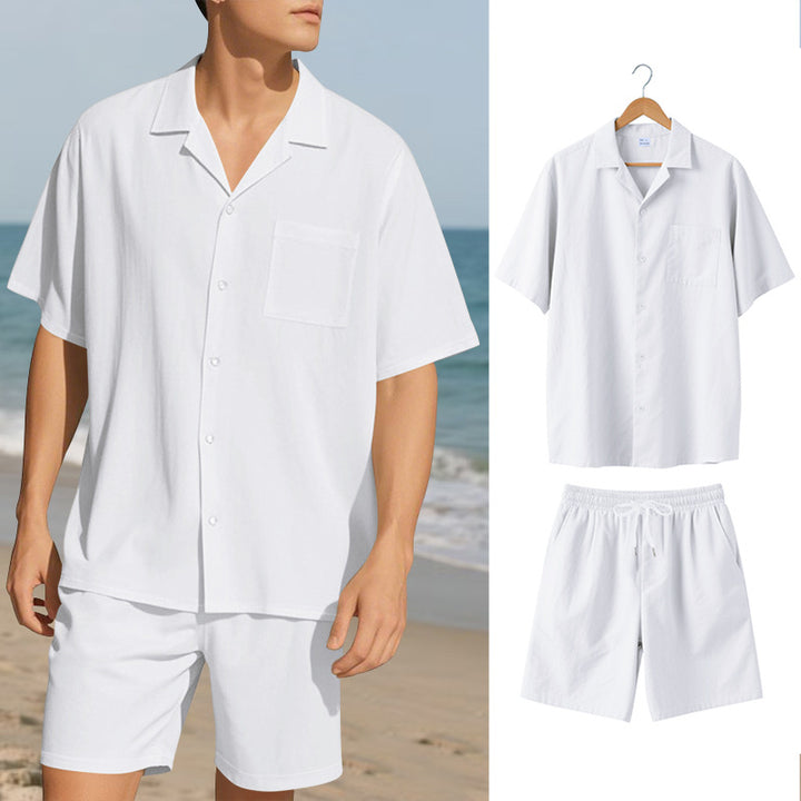 Herren Urlaubsgarnitur mit atmungsaktivem Kurzarmhemd und Shorts Aliams