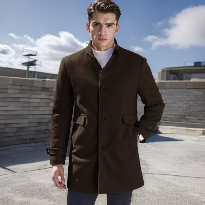 Herren eleganter Außenmantel mit praktischen Taschen Aliams