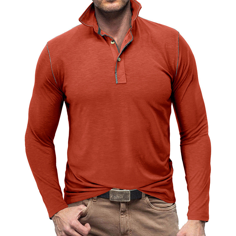 Herren sportliches Longsleeve Polo-Shirt Aliams