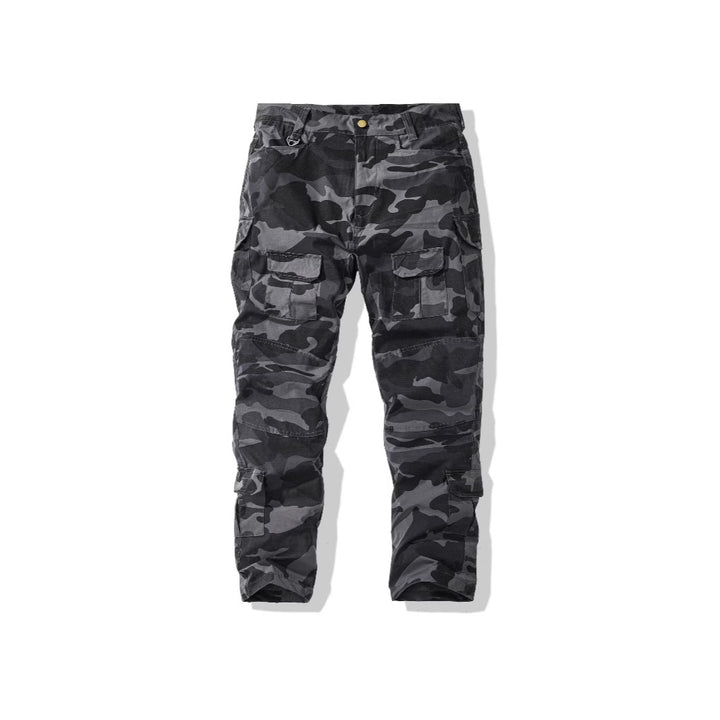 Herren Cargohose im Camouflage-Design mit vielseitigen Taschen Aliams