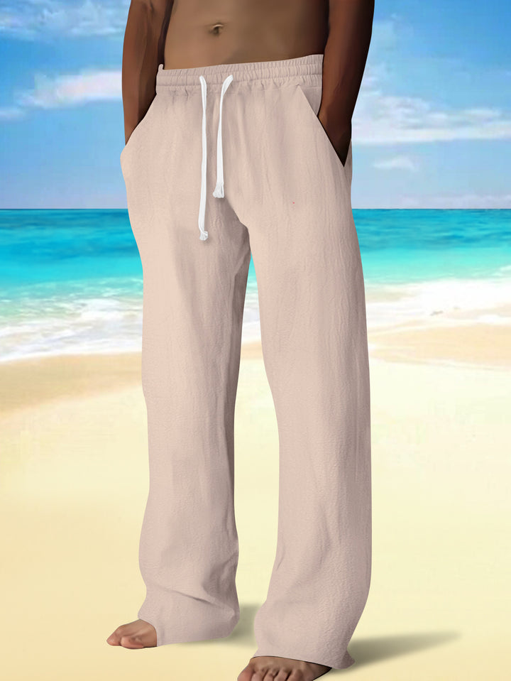 Herren Bequeme Strandhose mit elastischem Bund und praktischen Seitentaschen Aliams