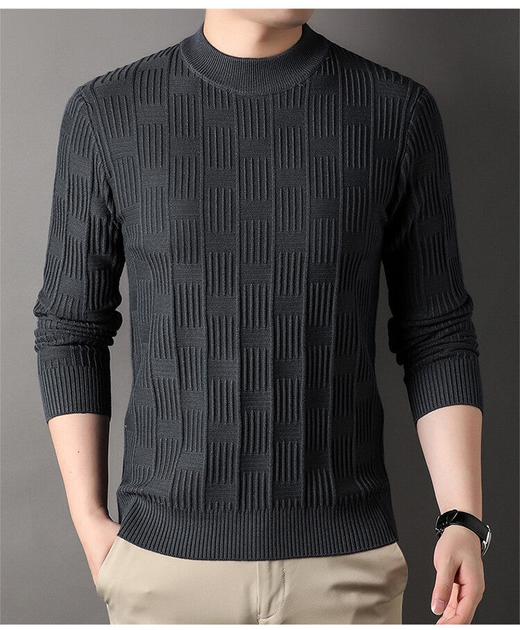 Herren Feinstrickpullover mit modernem Strukturdesign Aliams