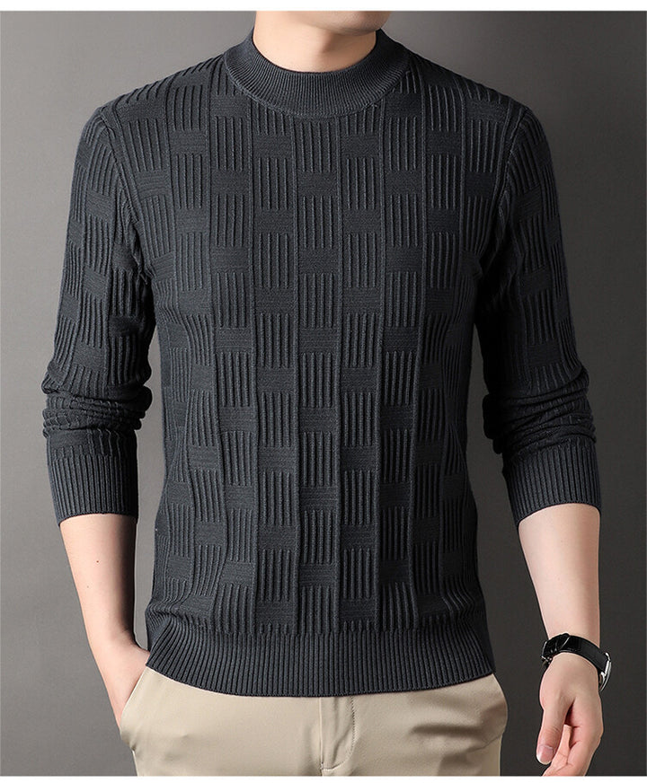 Herren Feinstrickpullover mit modernem Strukturdesign Aliams