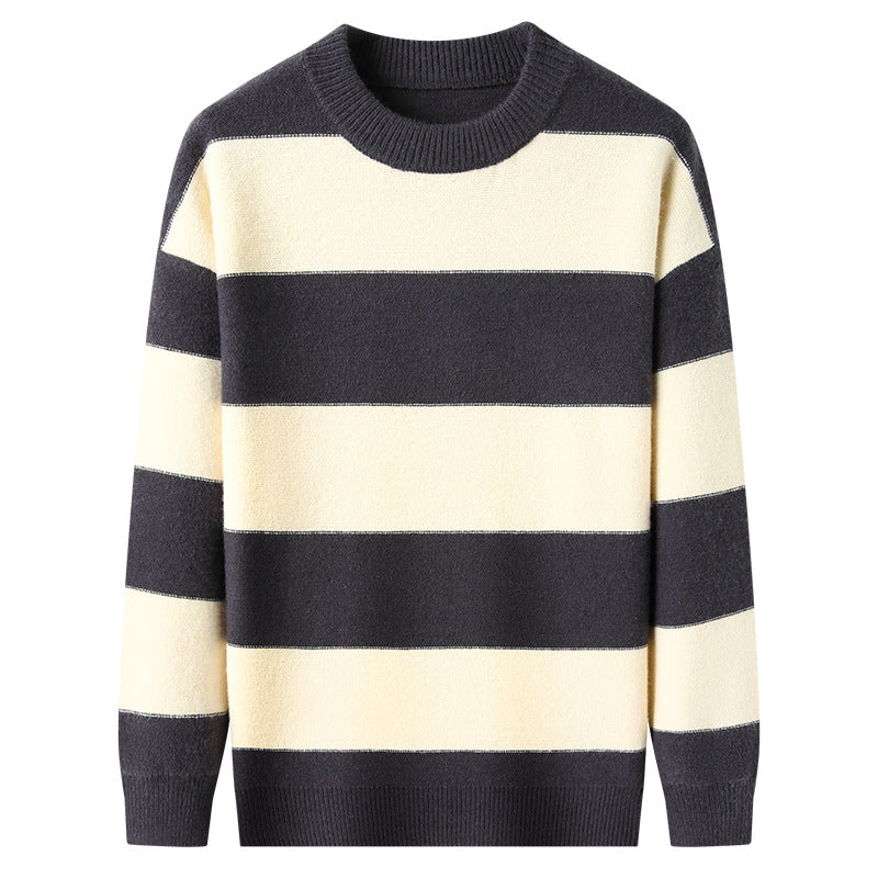 Herren Strickpullover mit schickem Streifenmuster und modernem Schnitt Aliams