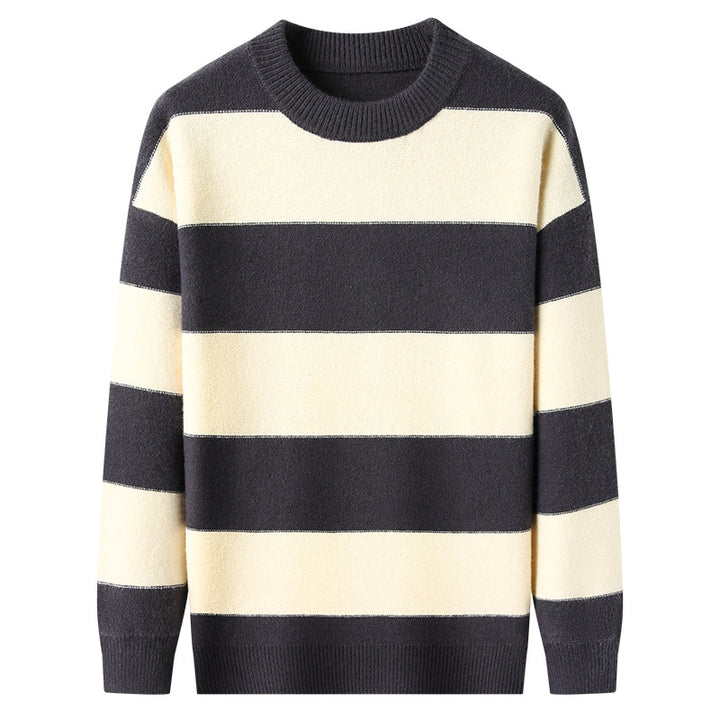 Herren Strickpullover mit schickem Streifenmuster und modernem Schnitt Aliams