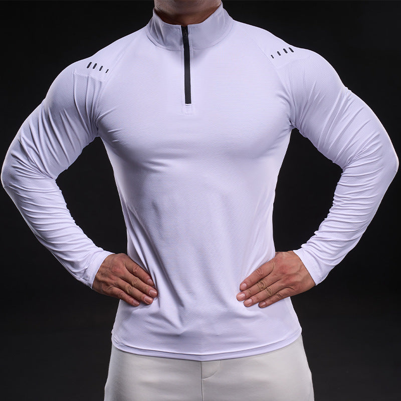 Herren sportliches Funktionsoberteil mit Stehkragen Aliams
