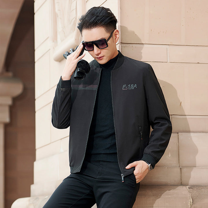 Herren sportliche Bomberjacke mit trendy Details und praktischen Reißverschlusstaschen Aliams