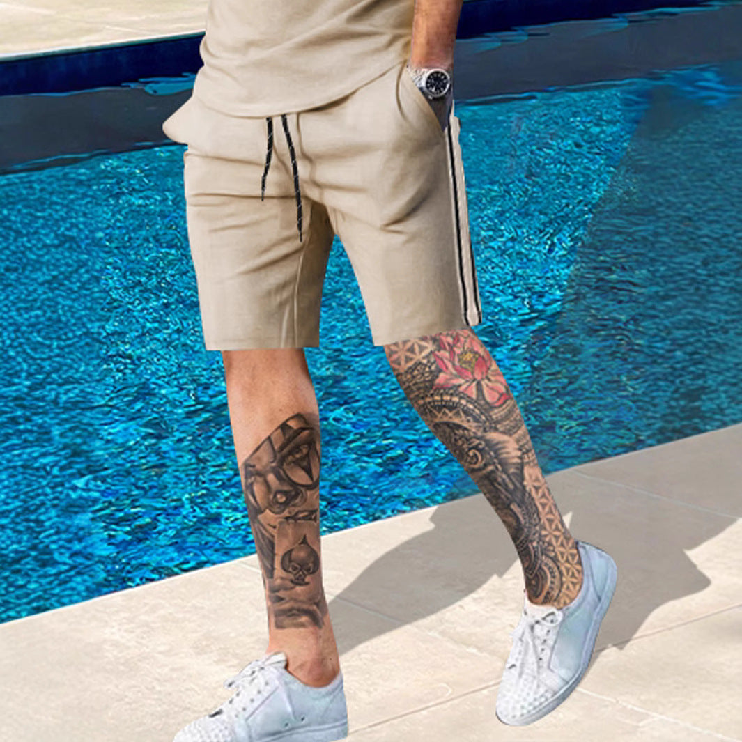 Herren Sportliche Shorts mit seitlichen Streifen Aliams