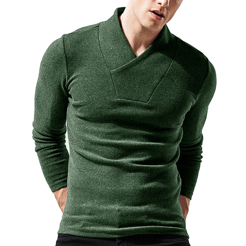 Herren Pullover mit modernem Kragen und feiner Struktur Aliams