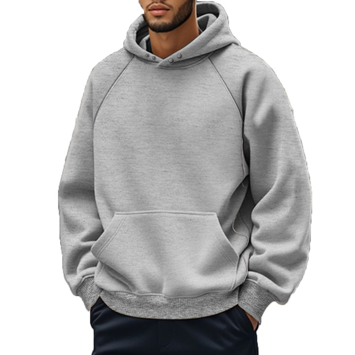 Herren Kapuzenpullover aus weichem Fleece mit Kängurutasche und modischem Design Aliams